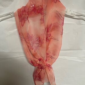 Chic Floral Pink Scarf